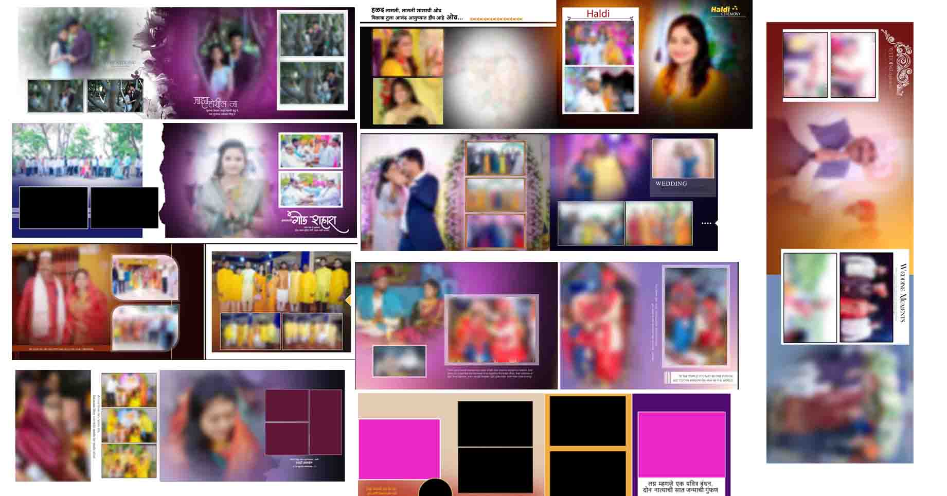 Free Wedding PSD Templates Download 12X36 zip